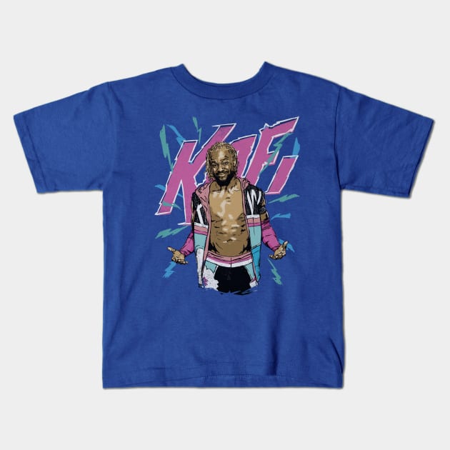Kofi Kingston Lightning Kids T-Shirt by MunMun_Design